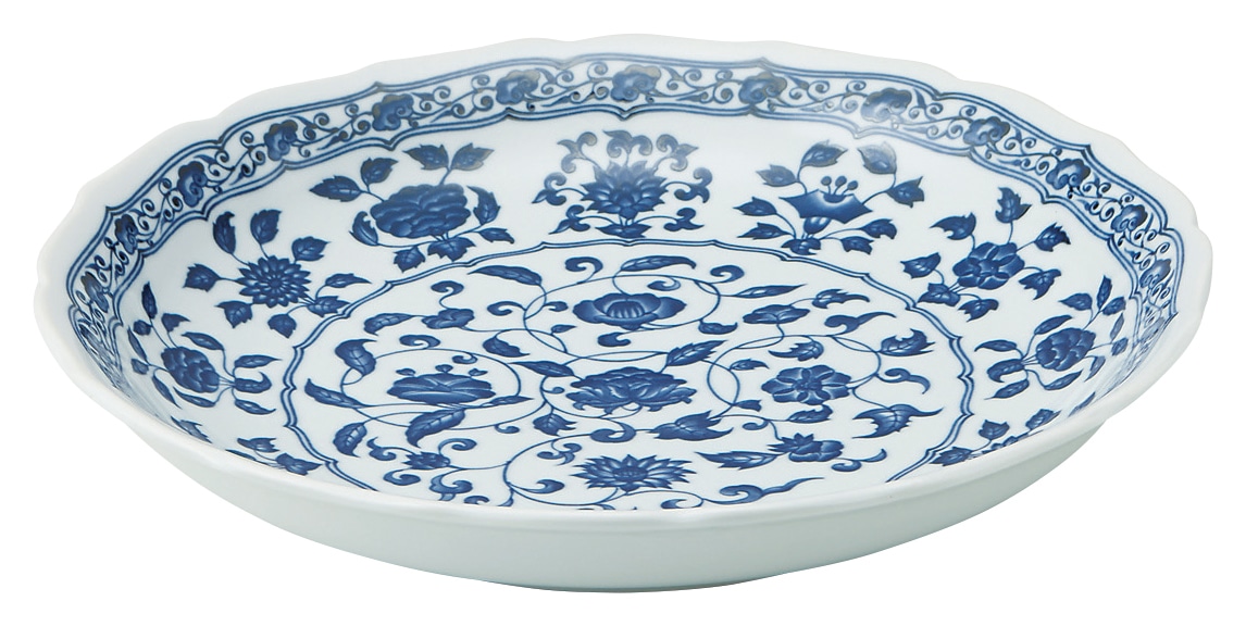 山万 明朝唐草　尺皿 1個（ご注文単位1個）【直送品】