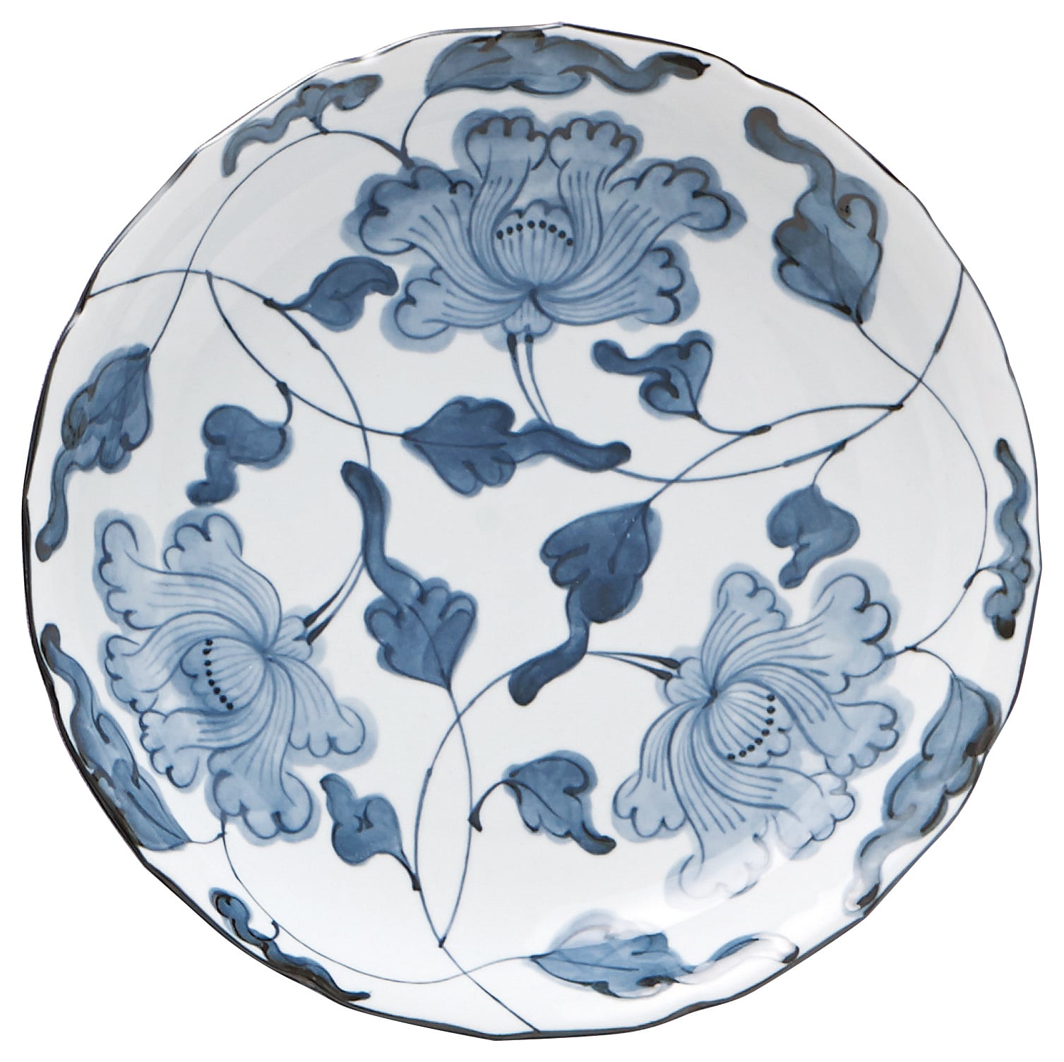 山万 牡丹唐草　尺二皿 1個（ご注文単位1個）【直送品】