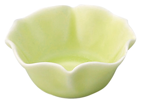 山万 花笑み　黄緑　7.5cmボウル 1個（ご注文単位1個）【直送品】