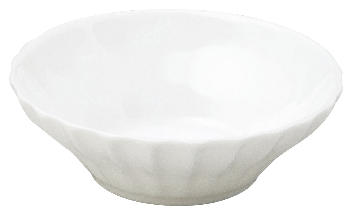 山万 かすみ　白　12.5cm浅ボウル 1個（ご注文単位1個）【直送品】