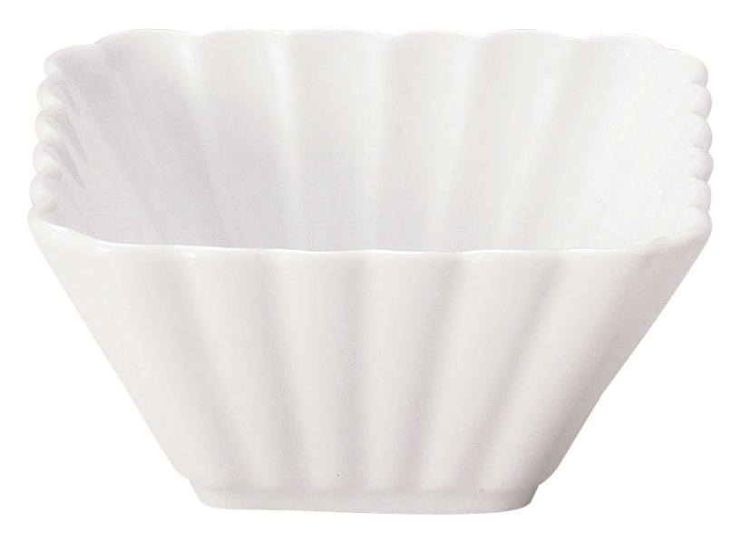 山万 かすみ　白　9cm正角深鉢 1個（ご注文単位1個）【直送品】