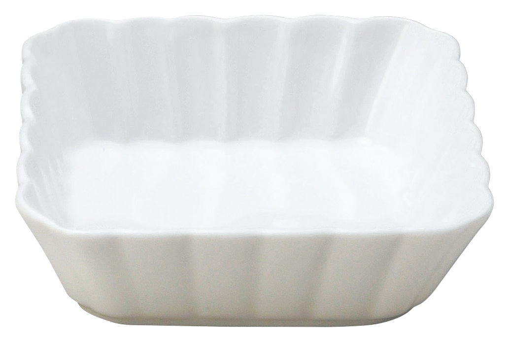 山万 かすみ　白　11cm浅角鉢 1個（ご注文単位1個）【直送品】