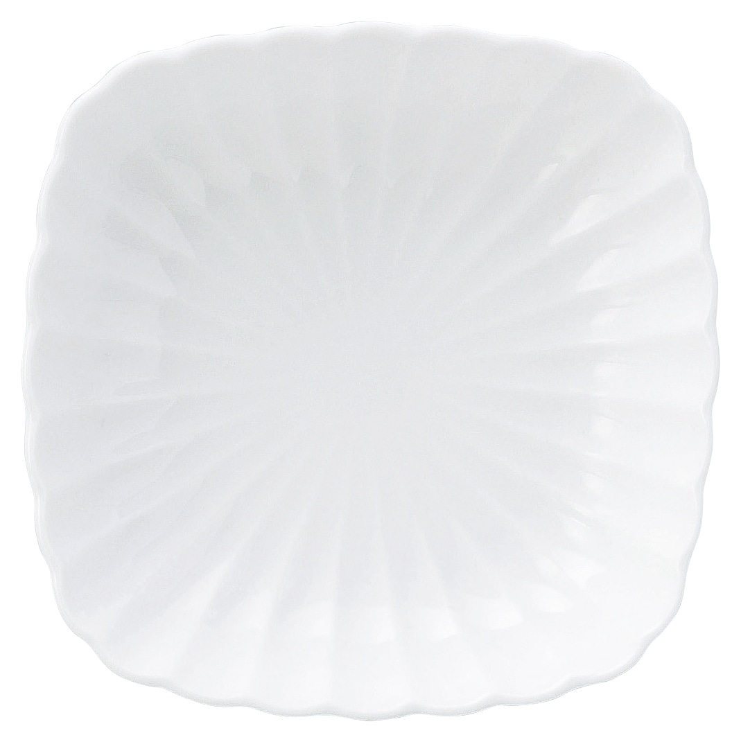 山万 かすみ　白　12cm丸角皿 1個（ご注文単位1個）【直送品】