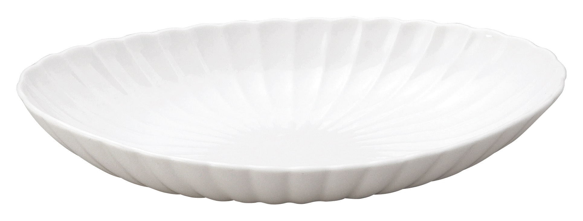 山万 かすみ　白　楕円皿　大 1個（ご注文単位1個）【直送品】