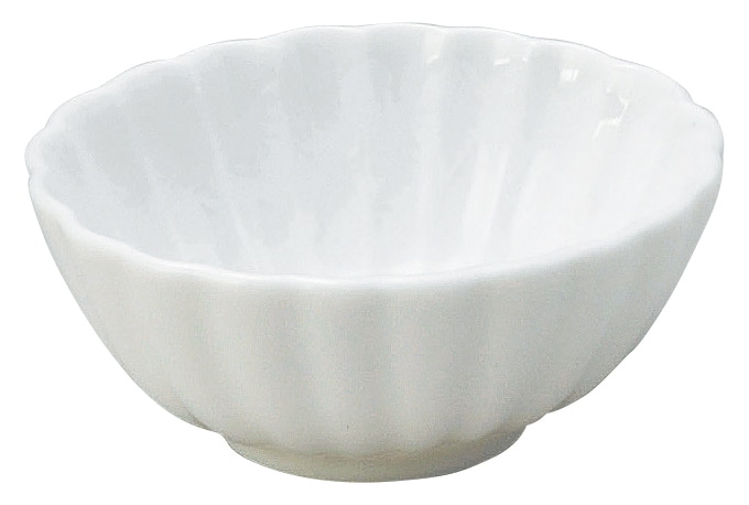 山万 かすみ　白　7cm楕円小鉢 1個（ご注文単位1個）【直送品】