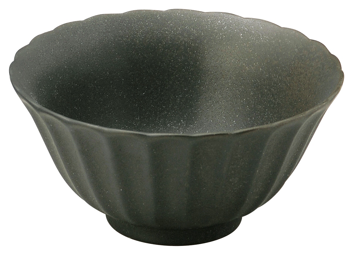 山万 かすみ　黒　12.5cmボウル 1個（ご注文単位1個）【直送品】