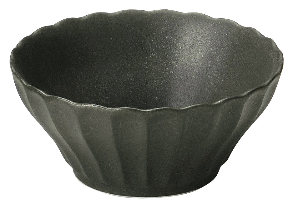 山万 かすみ　黒　10cm浅ボウル 1個（ご注文単位1個）【直送品】