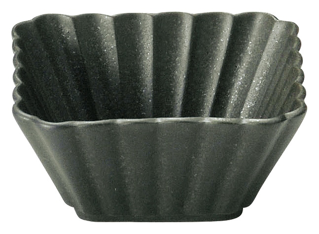 山万 かすみ　黒　7cm正角深鉢 1個（ご注文単位1個）【直送品】