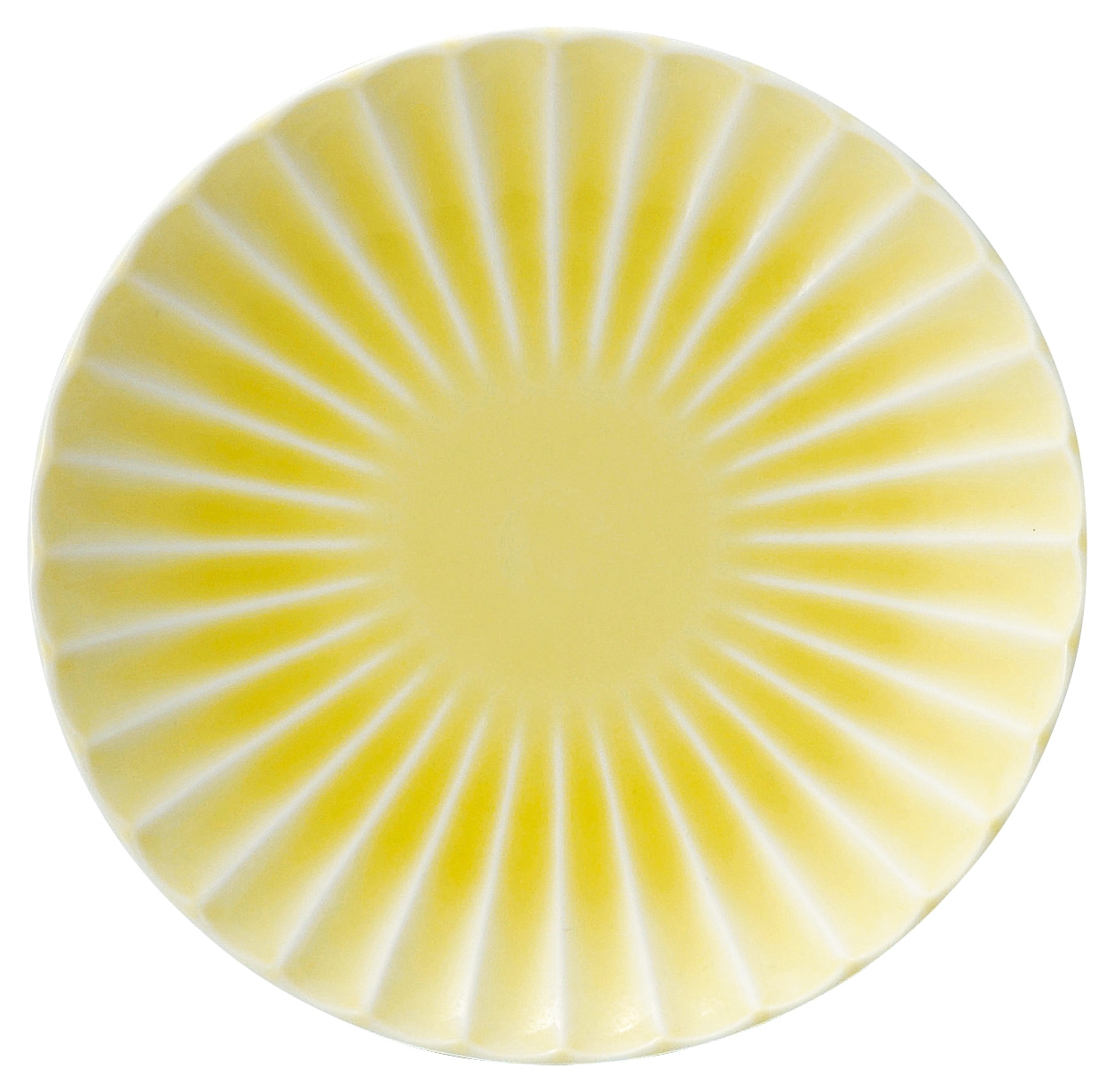 山万 かすみ　黄　16.5cm丸皿 1個（ご注文単位1個）【直送品】