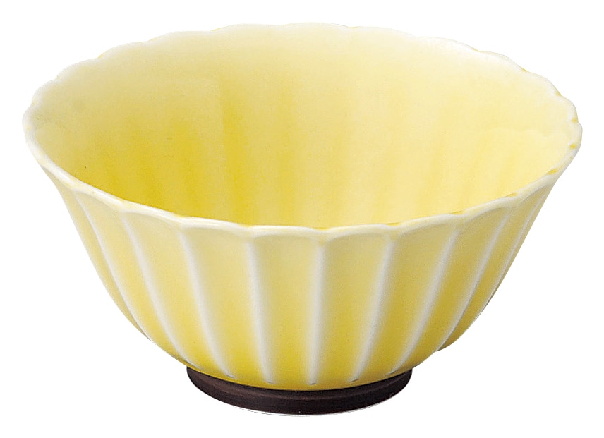 山万 かすみ　黄　12.5cmボウル 1個（ご注文単位1個）【直送品】