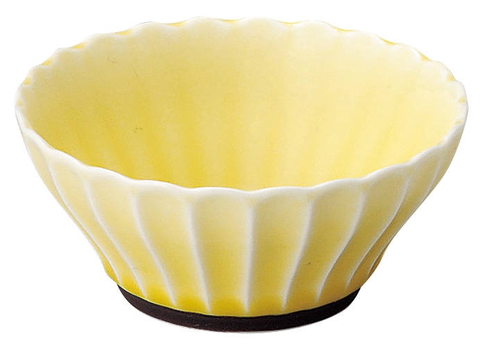 山万 かすみ　黄　10cm浅ボウル 1個（ご注文単位1個）【直送品】