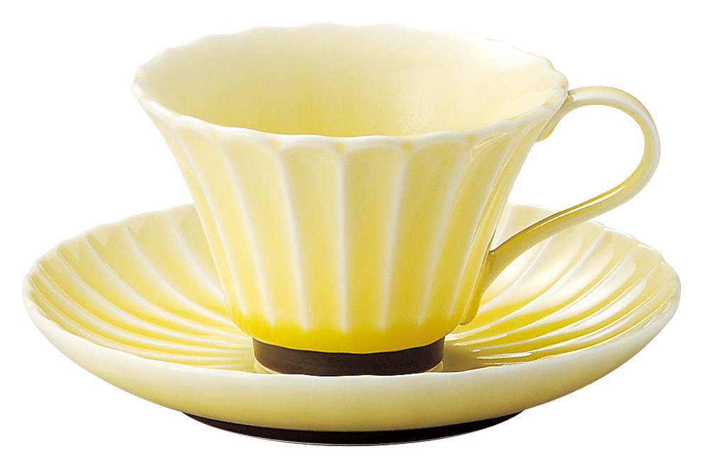 山万 かすみ　黄　コーヒーカップ ※カップ単品のみ 1個（ご注文単位1個）【直送品】