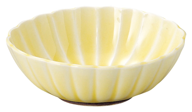 山万 かすみ　黄　11.5cm楕円小鉢 1個（ご注文単位1個）【直送品】