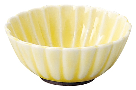 山万 かすみ　黄　7cm楕円小鉢 1個（ご注文単位1個）【直送品】