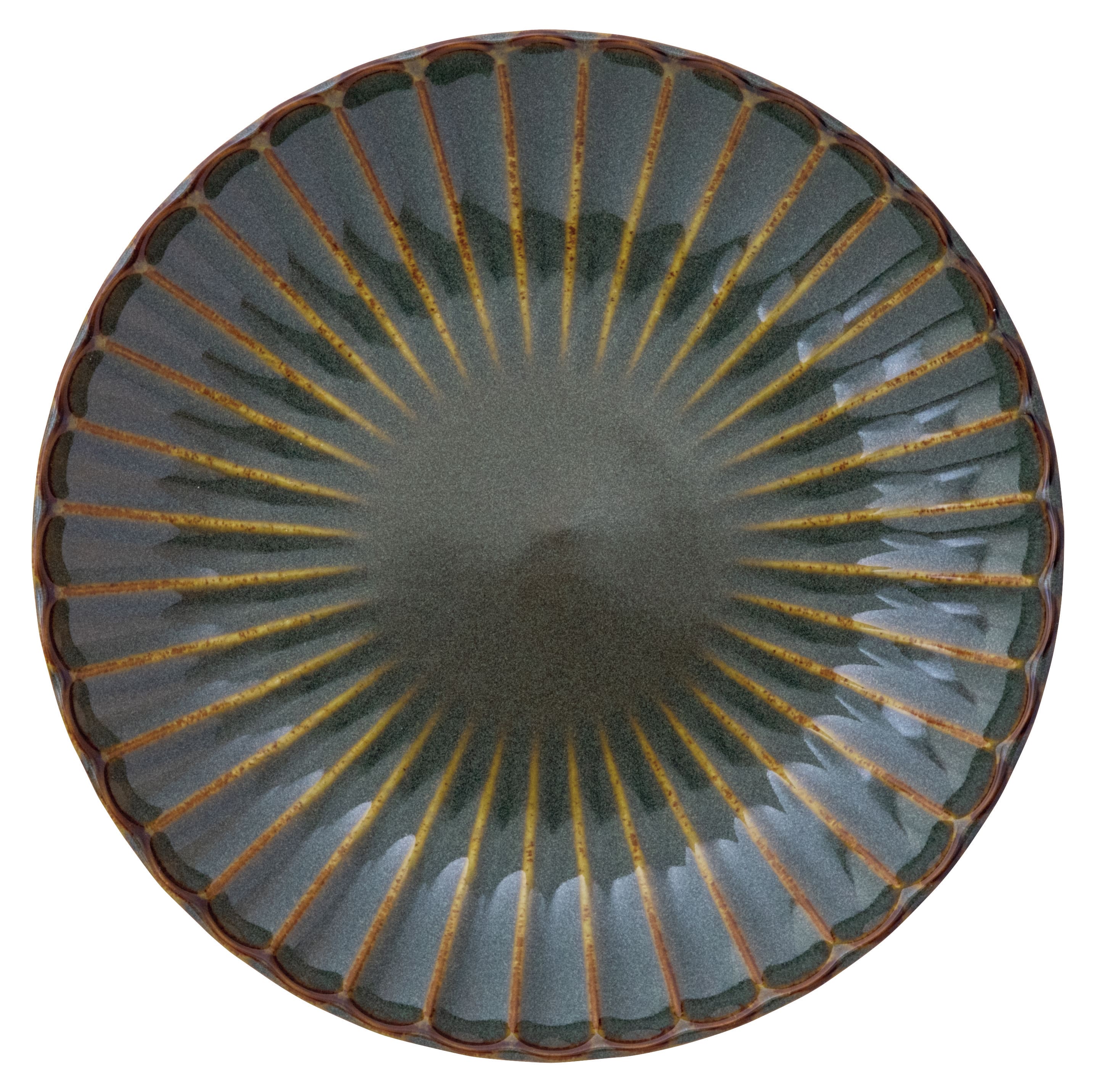 山万 かすみ　山藍　18cm丸皿 1個（ご注文単位1個）【直送品】