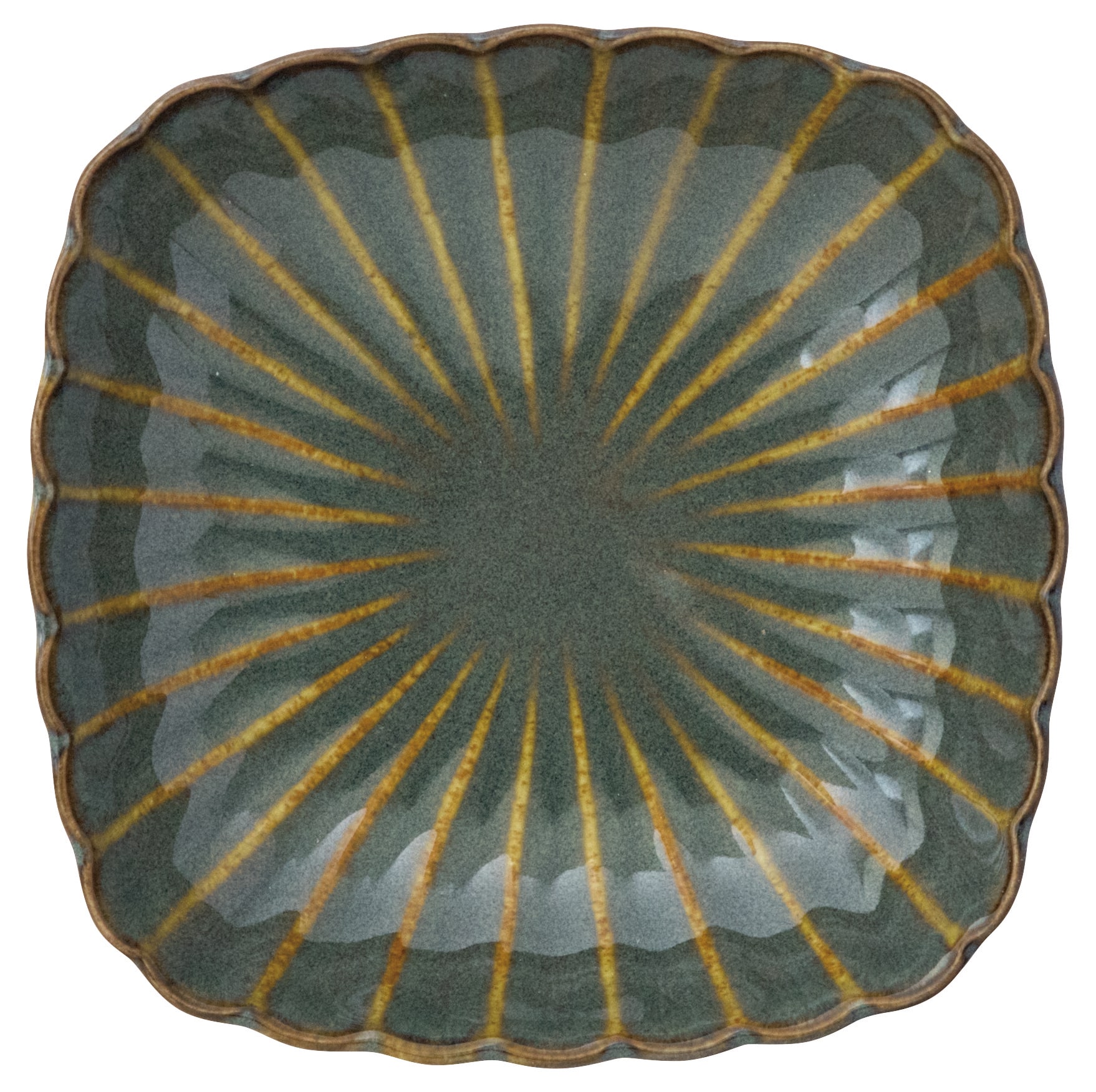 山万 かすみ　山藍　12cm丸角皿 1個（ご注文単位1個）【直送品】