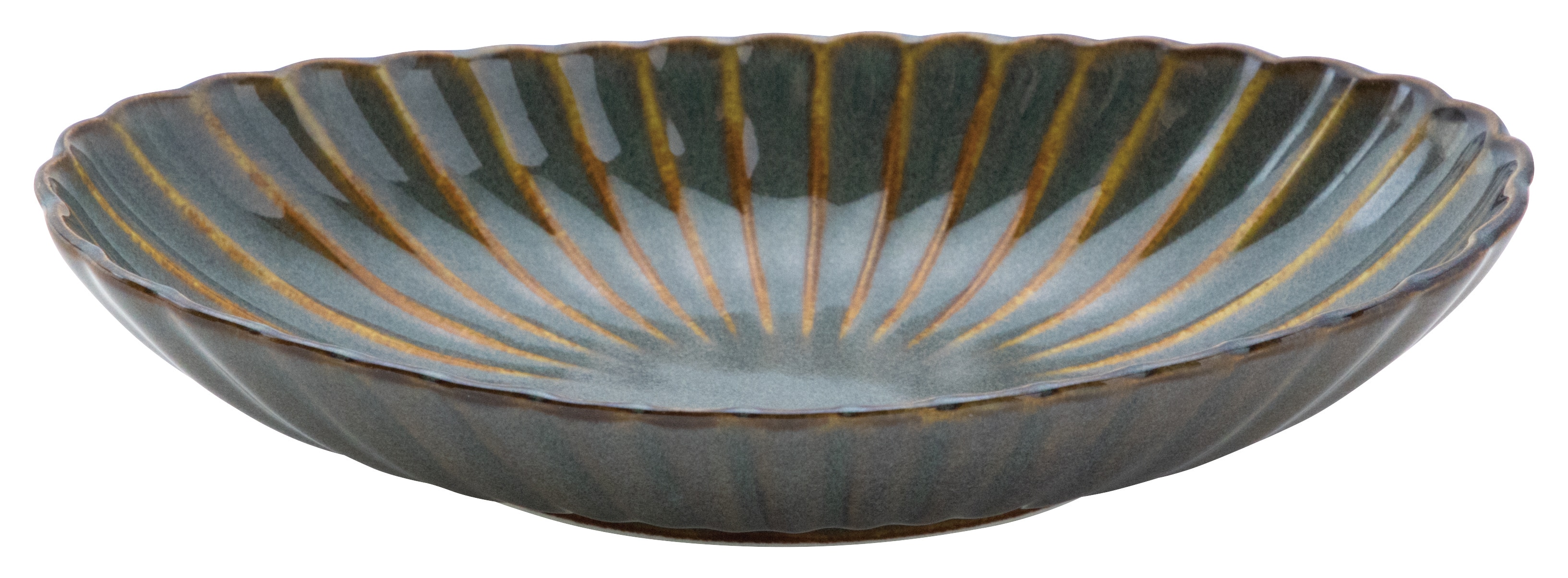 山万 かすみ 山藍 楕円皿 中 1個(ご注文単位1個)【直送品】