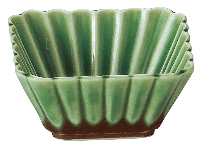 山万 かすみ 緑 7cm正角深鉢 1個(ご注文単位1個)【直送品】