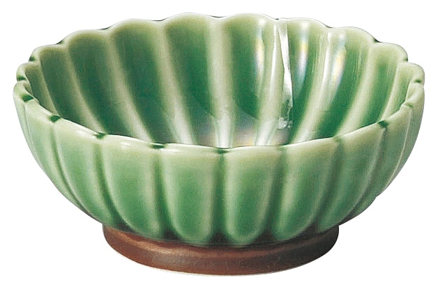 山万 かすみ　緑　7cm浅小鉢 1個（ご注文単位1個）【直送品】