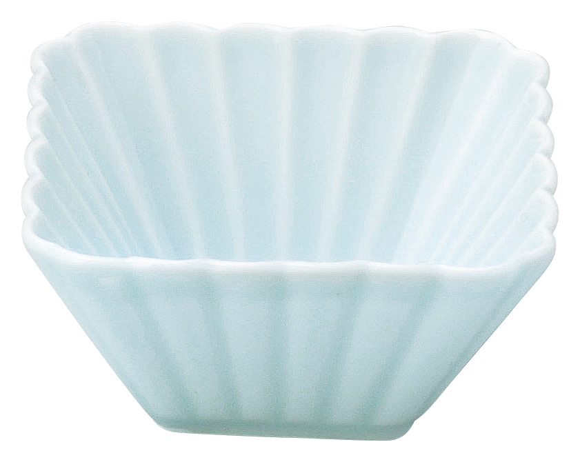 山万 かすみ　青白　9cm正角深鉢 1個（ご注文単位1個）【直送品】