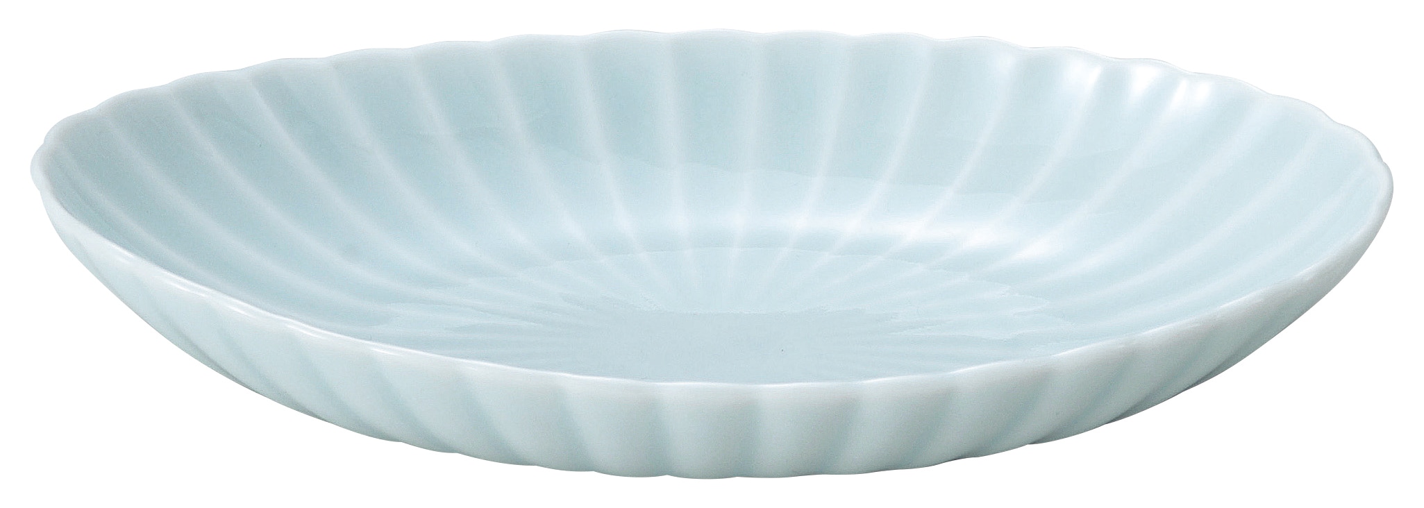山万 かすみ　青白　楕円皿　大 1個（ご注文単位1個）【直送品】