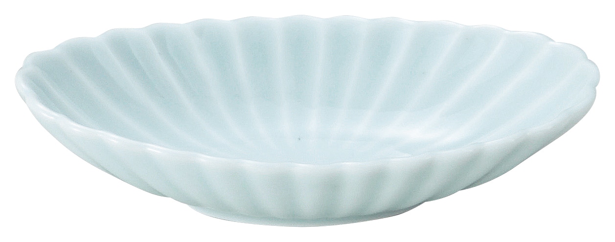 山万 かすみ　青白　楕円皿　小 1個（ご注文単位1個）【直送品】