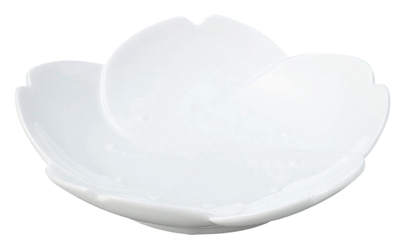 山万 桜　白　小皿 1個（ご注文単位1個）【直送品】