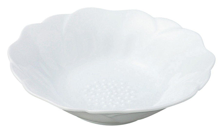 山万 椿　白　深皿　大 1個（ご注文単位1個）【直送品】