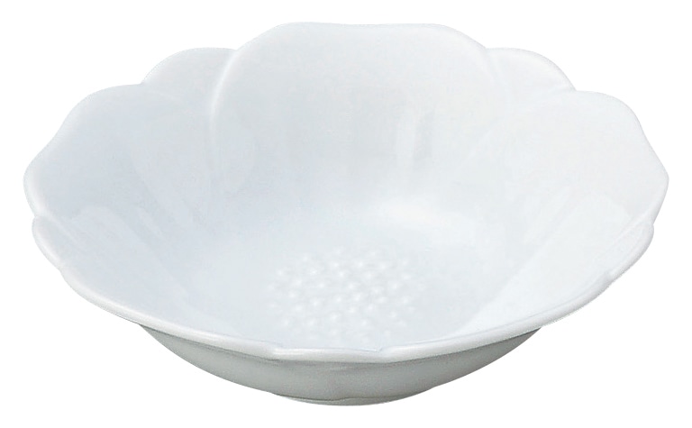 山万 椿　白　深皿　小 1個（ご注文単位1個）【直送品】