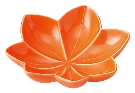 山万 紅葉　橙　浅鉢 1個（ご注文単位1個）【直送品】