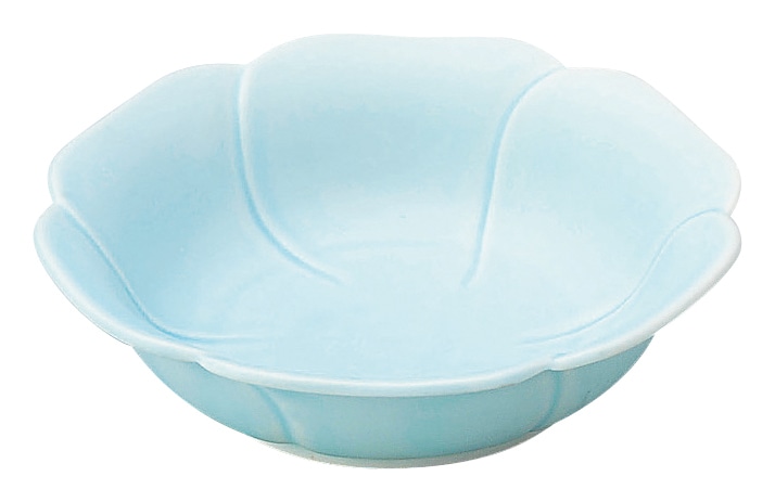 山万 花芙蓉　水色　浅鉢 1個（ご注文単位1個）【直送品】