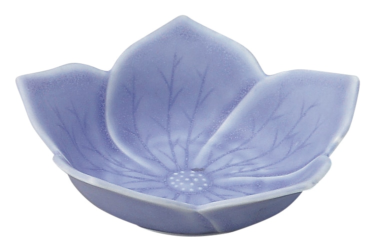 山万 桔梗　紫　浅鉢　大 1個（ご注文単位1個）【直送品】