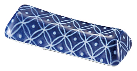 山万 古青藍　藍七宝　箸置き 1個（ご注文単位1個）【直送品】