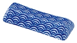 山万 青海波　青　京枕　箸置き 1個（ご注文単位1個）【直送品】