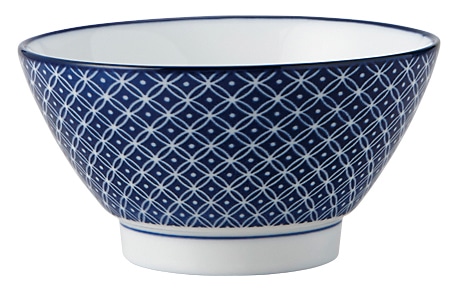 山万 古青藍　藍七宝　飯碗 1個（ご注文単位1個）【直送品】