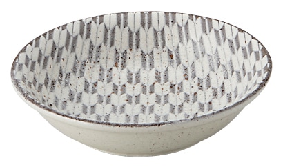 山万 古代粉引き　矢絣　11cm薬味皿 1個（ご注文単位1個）【直送品】