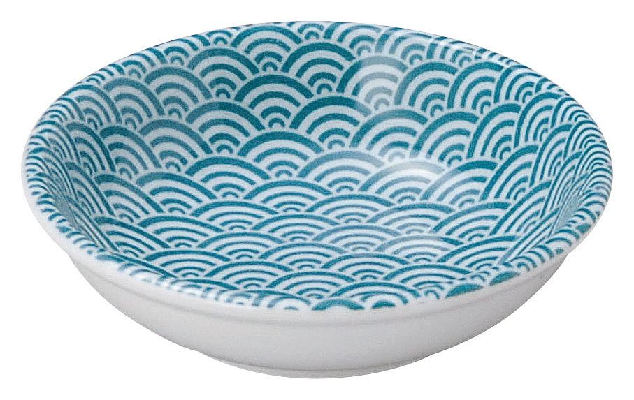 山万 青海波　緑　11cm薬味皿 1個（ご注文単位1個）【直送品】