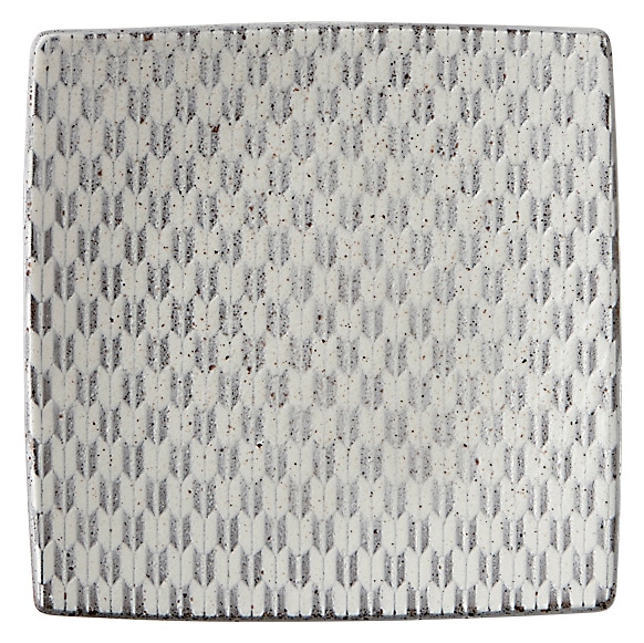 山万 古代粉引き　矢絣　15.5cm正角皿 1個（ご注文単位1個）【直送品】