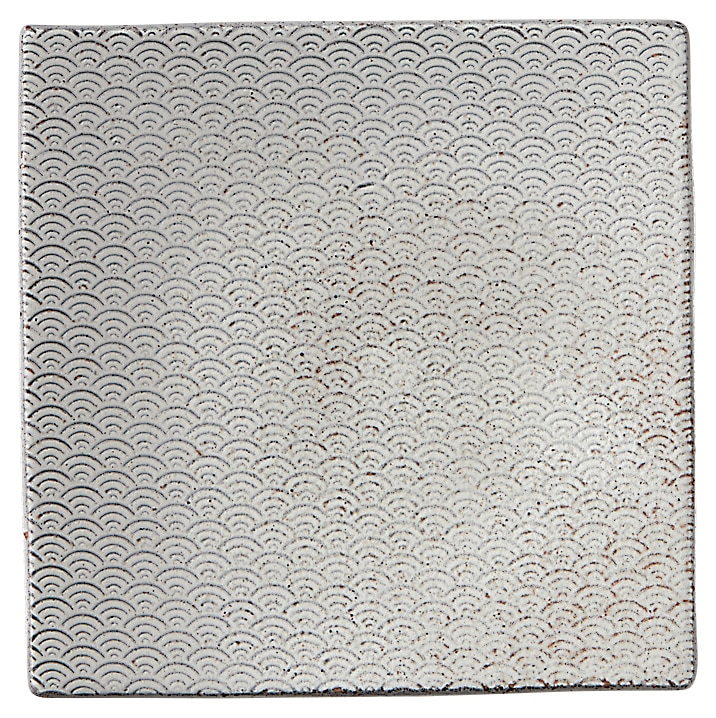 山万 古代粉引き　青海波　19.5cm正角皿 1個（ご注文単位1個）【直送品】