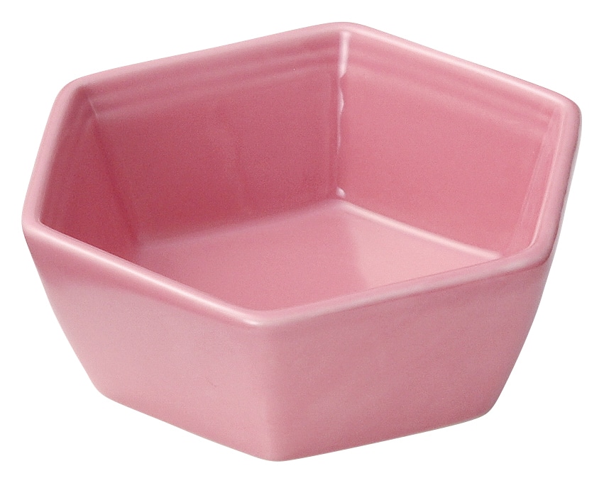 山万 六角　桃　小鉢 1個（ご注文単位1個）【直送品】