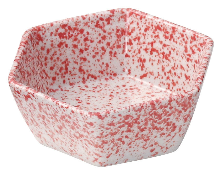 山万 六角　赤吹き　小鉢 1個（ご注文単位1個）【直送品】