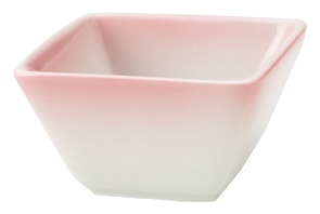 山万 ミニ角　ピンク　小鉢 1個（ご注文単位1個）【直送品】