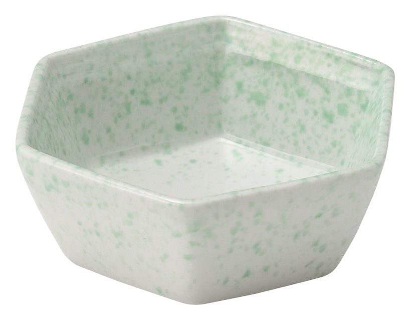 山万 六角　緑吹き　小鉢 1個（ご注文単位1個）【直送品】