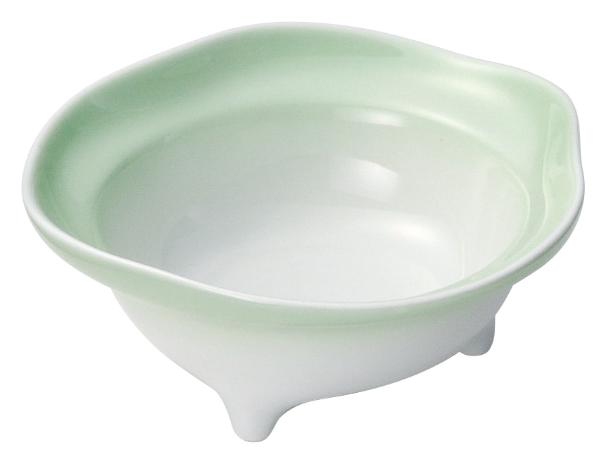 山万 三つ足　緑ぼかし　小鉢 1個（ご注文単位1個）【直送品】