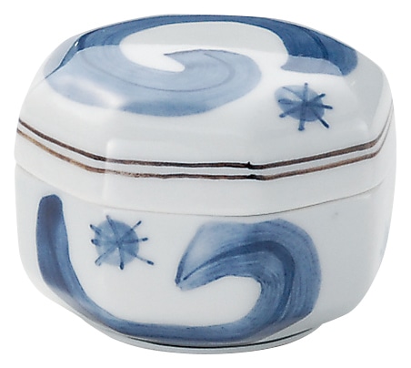 山万 流水　蓋付き珍味 1個（ご注文単位1個）【直送品】