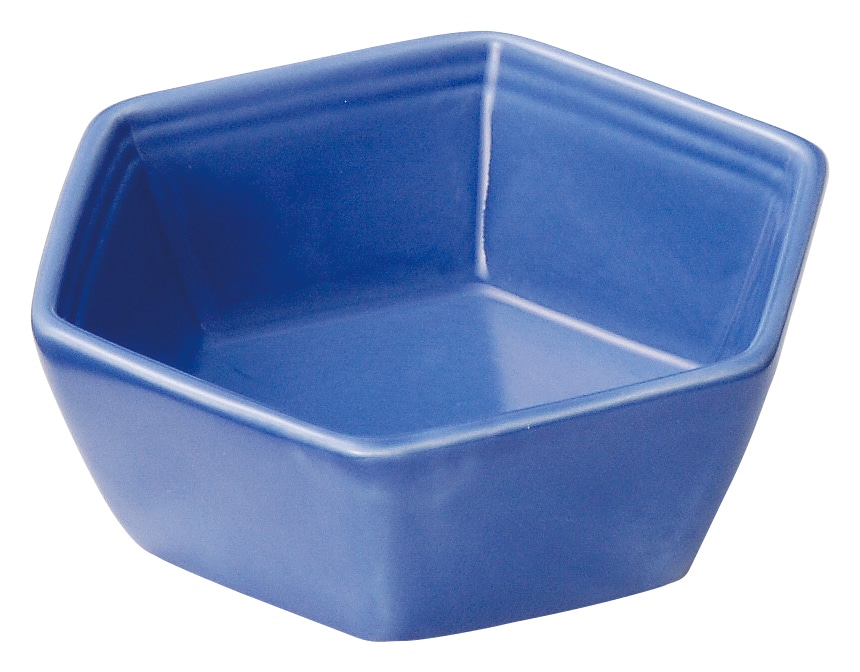 山万 六角　青　小鉢 1個（ご注文単位1個）【直送品】