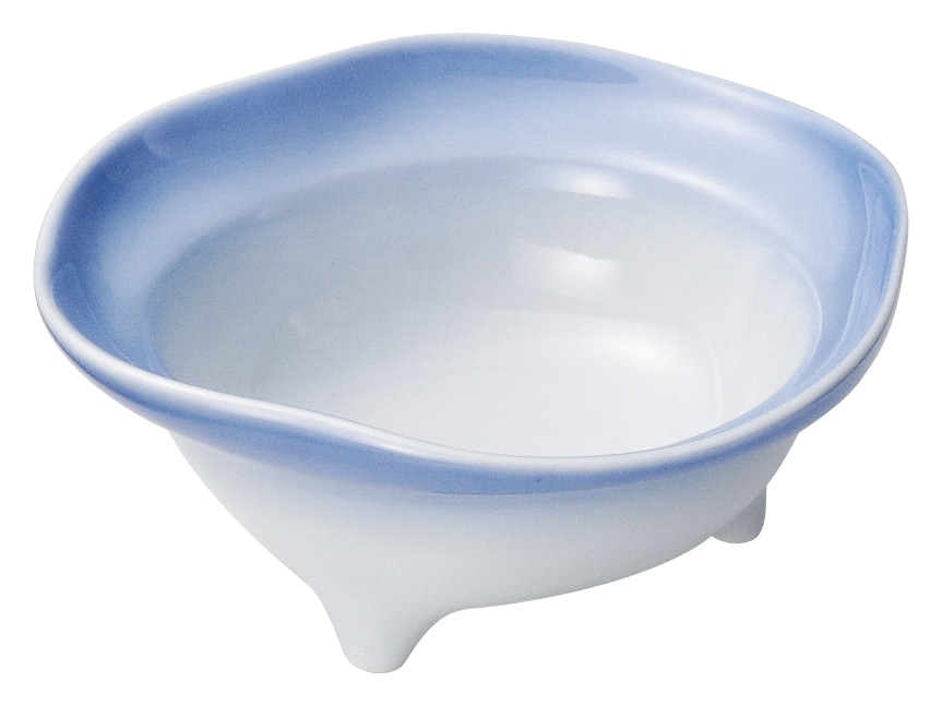 山万 三つ足　青ぼかし　小鉢 1個（ご注文単位1個）【直送品】