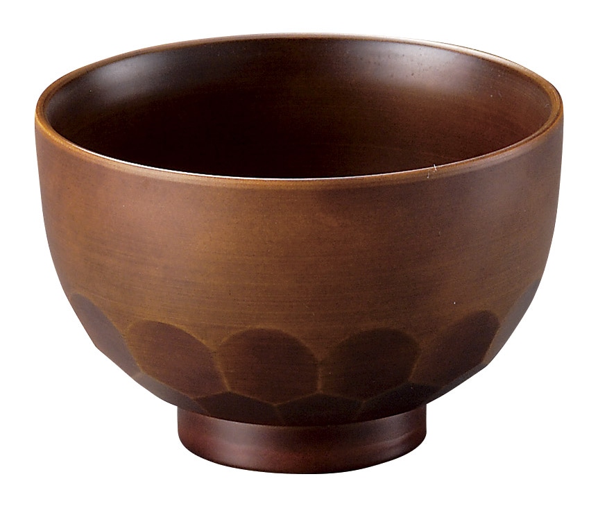 山万 錆茶　3.6亀甲汁椀 1個（ご注文単位1個）【直送品】