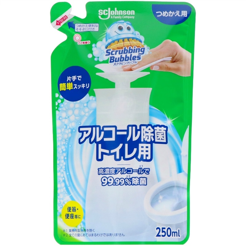 ジョンソン スクラビングバブル アルコール除菌トイレ用 つめかえ用 250ML 1個(ご注文単位1個)【直送品】