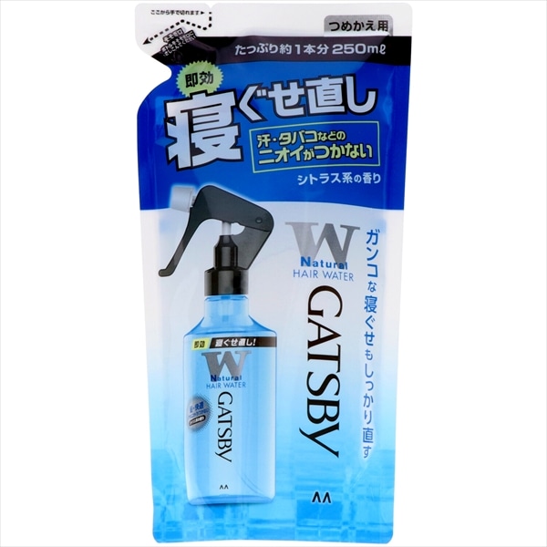 マンダム ギャツビー 寝ぐせ直しウォーター つめかえ用 250ML 1個(ご注文単位1個)【直送品】